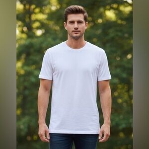 Banana Republic white crew neck short-sleeved t-shirt, XL